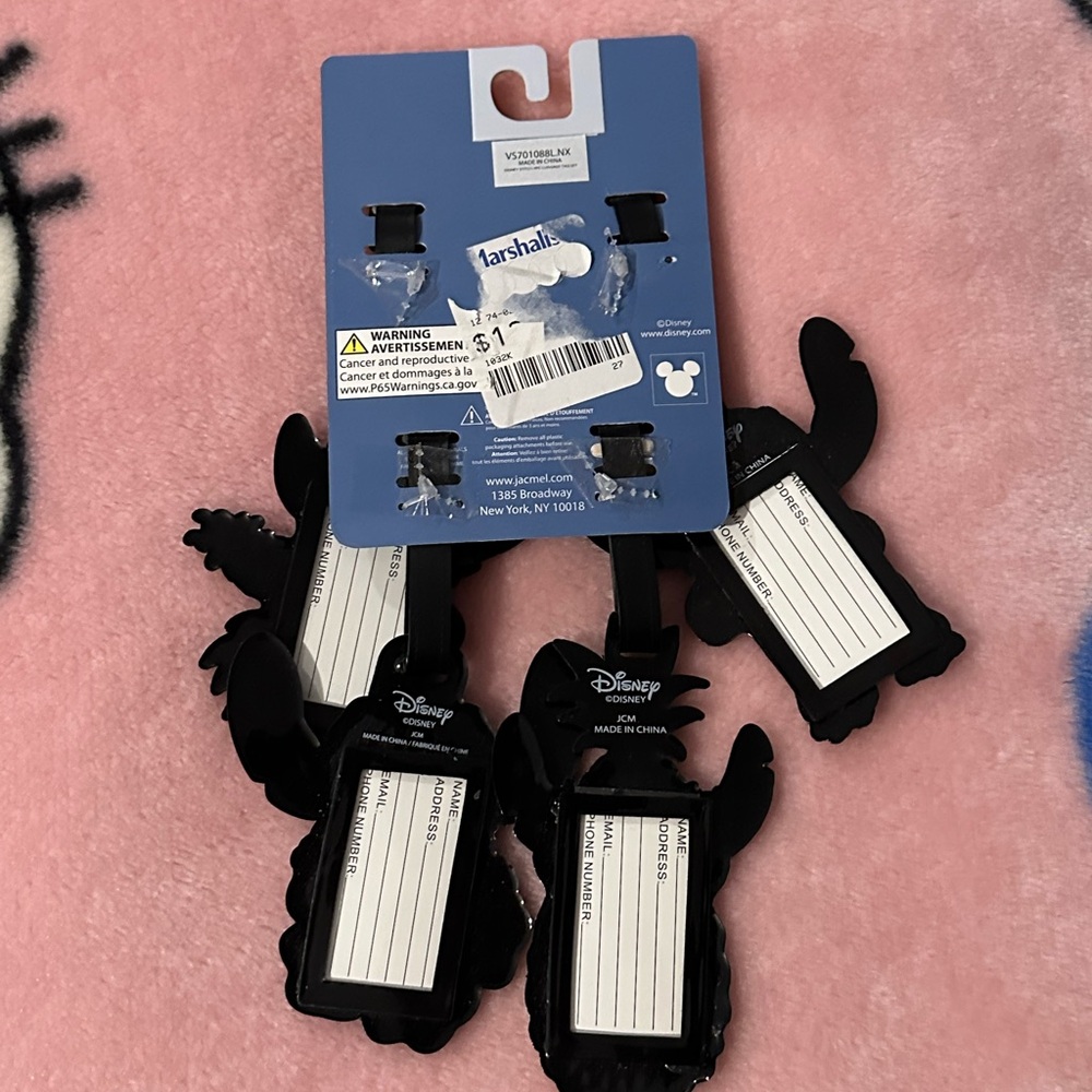 🪄3/$15🪄 Disney Stitch Set of 4 Luggage Bag Tags - Picture 3 of 3